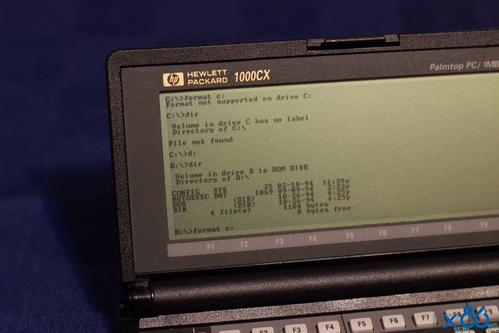 HP 1000CX (MS-DOS 5.0)